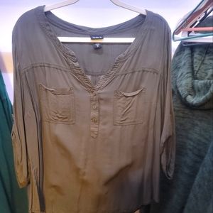 Torrid 2X, harper, army green top